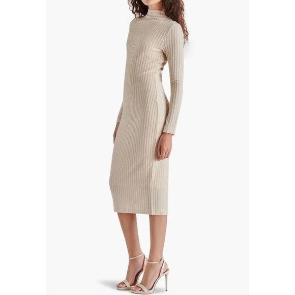NWT Steve Madden Women's Maya Dress - Color Cream - Size S - MSRP $69 - Picture 4 of 11